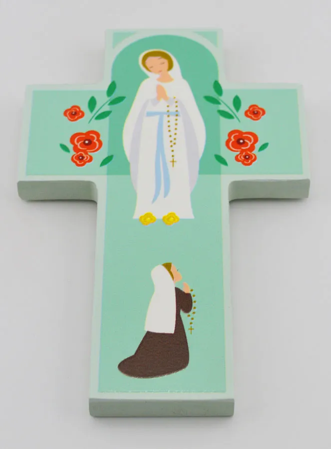 Houten Kruis Kind - Onze-Lieve-Vrouw van Lourdes (pic 2)