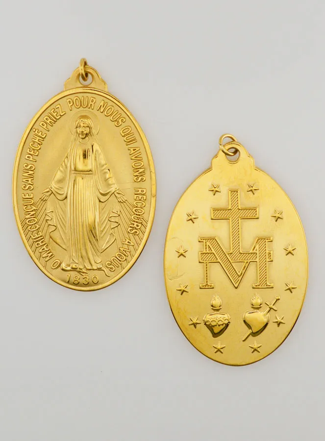 Goudkleurige Wonderdadige Medaille - 22mm (pic 1)