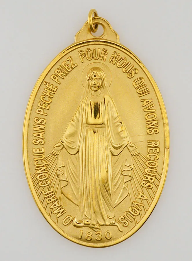 Goudkleurige Wonderdadige Medaille - 22mm (pic 2)