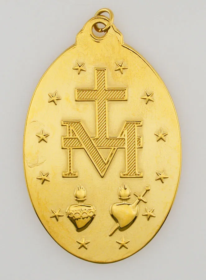 Goudkleurige Wonderdadige Medaille - 22mm (pic 3)