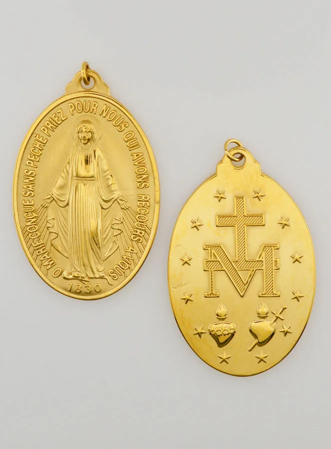 Goudkleurige Wonderdadige Medaille - 28mm (pic 1)