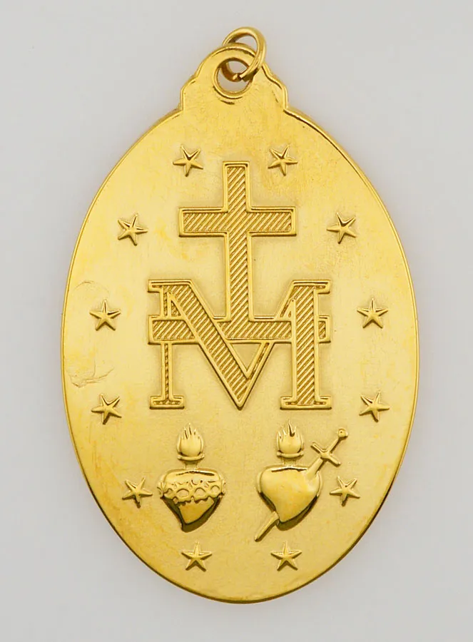 Goudkleurige Wonderdadige Medaille - 28mm (pic 3)