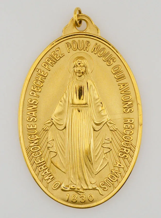 Goudkleurige Wonderdadige Medaille - 33mm (pic 2)