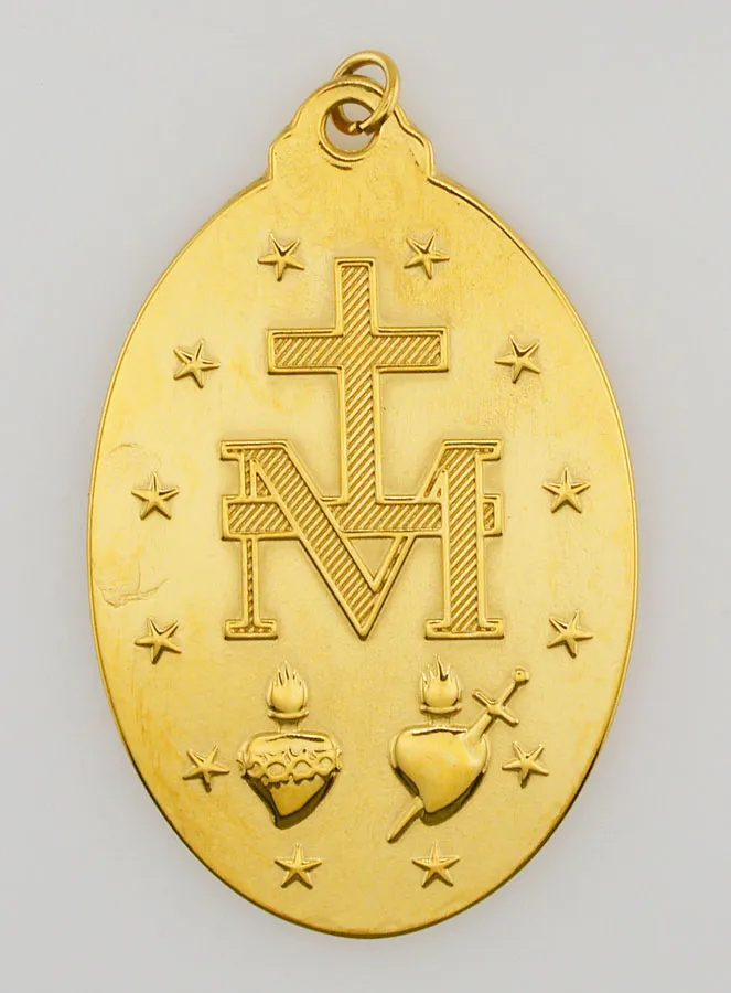 Goudkleurige Wonderdadige Medaille - 33mm (pic 3)