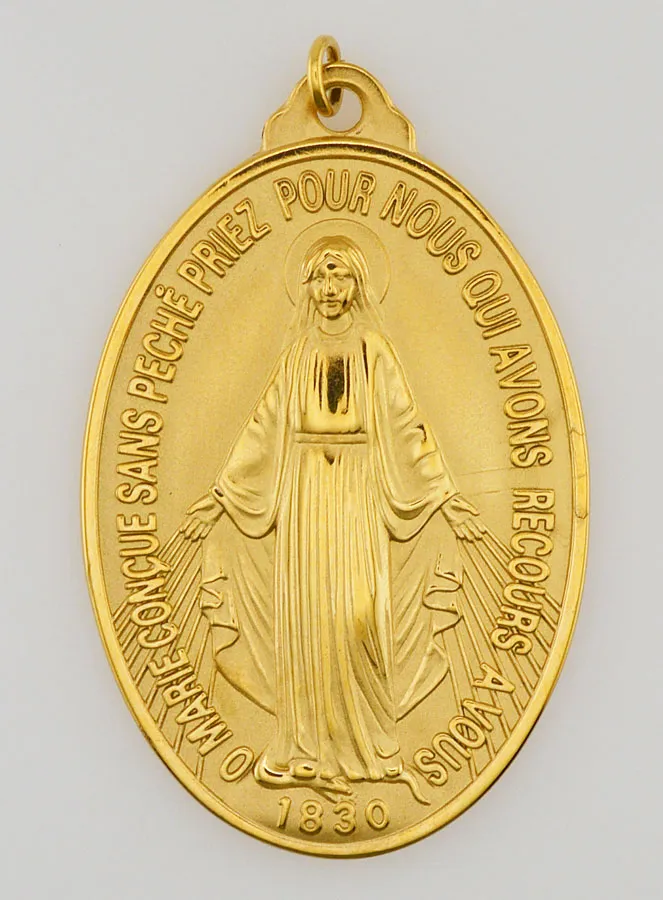 Wonderdadige Medaille van Goudkleurig Roestvrij Staal - 40 mm (pic 2)