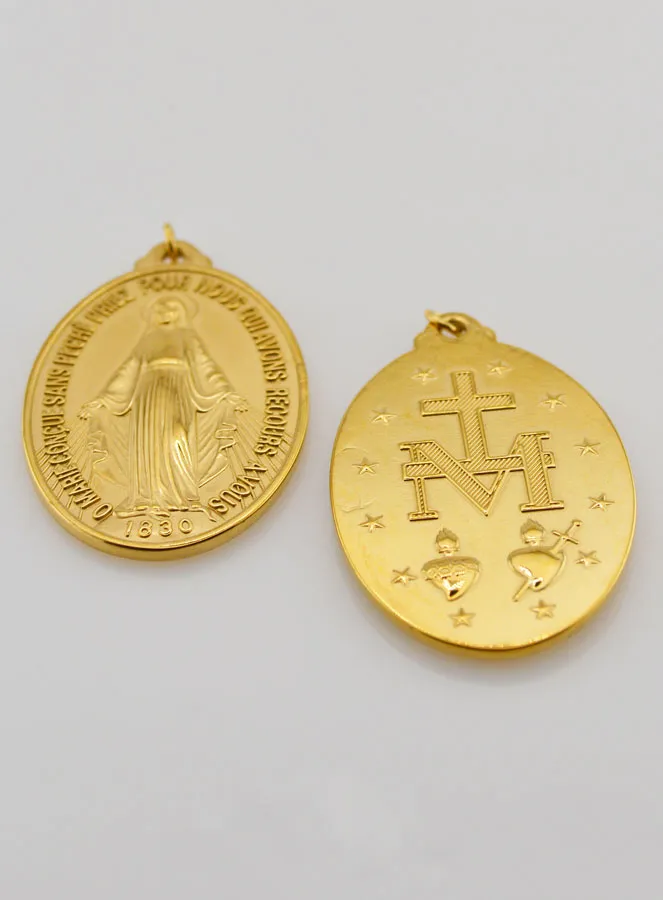 Wonderdadige Medaille van Goudkleurig Roestvrij Staal - 40 mm (pic 4)