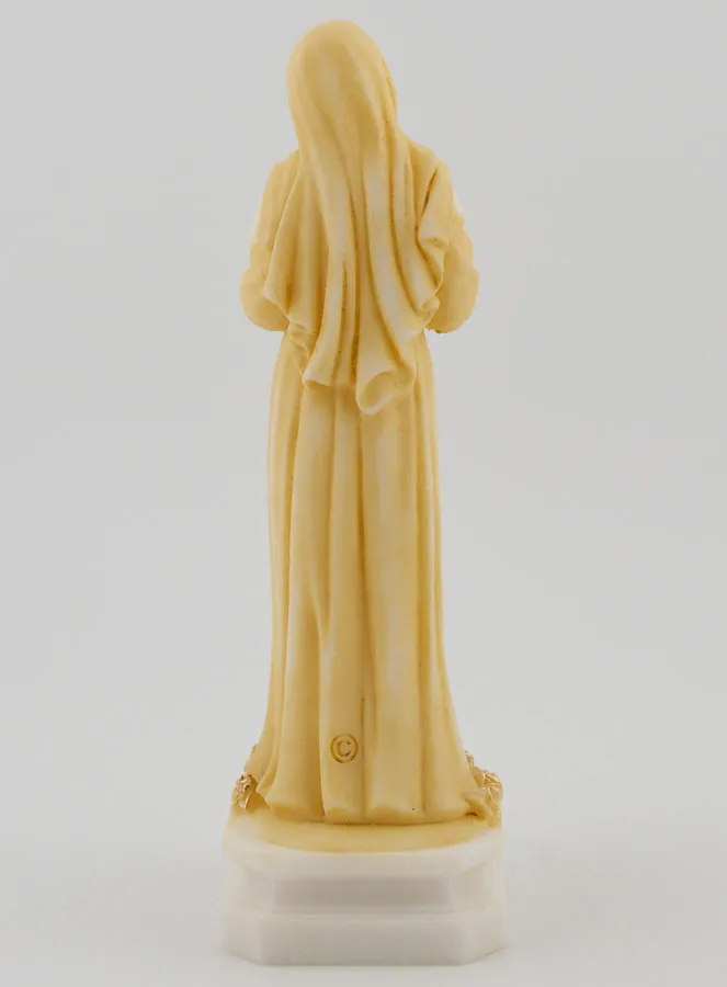 Beeld van de Heilige Rita van Beschilderd Albast - 12cm (pic 4)