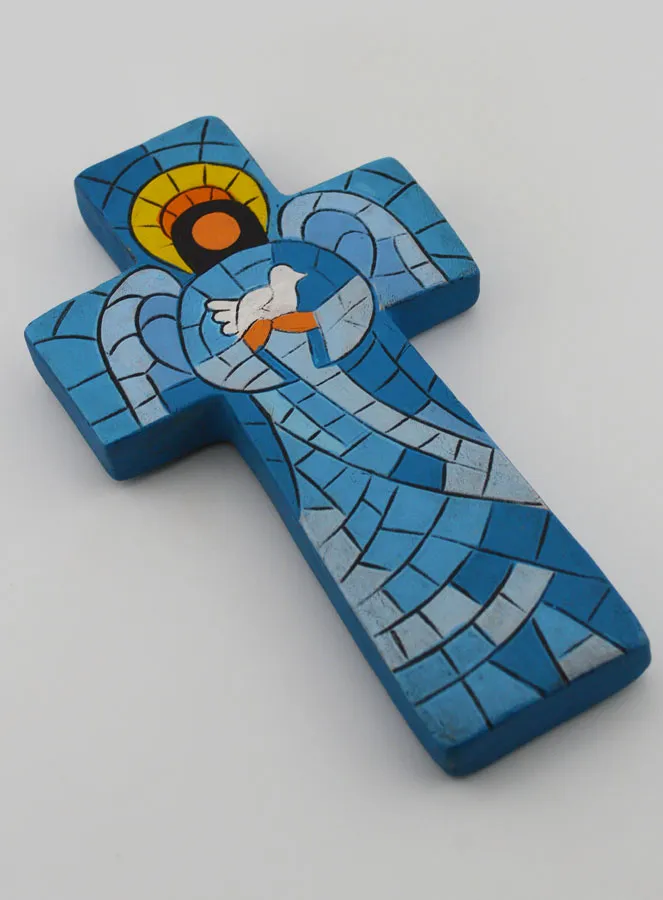 Keramisch Kruis Engel van de Vrede – 15cm (pic 3)