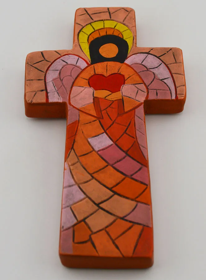 Keramisch Kruis Engel van de Liefde - 15 cm (pic 2)