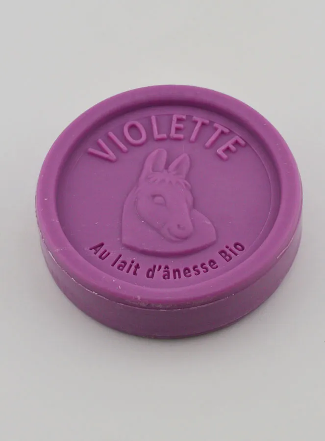 Zeep met Biologische Ezelinnenmelk en Viooltjes - 100g (pic 2)