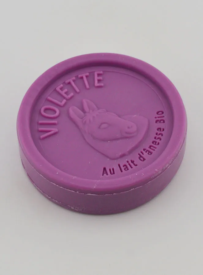 Zeep met Biologische Ezelinnenmelk en Viooltjes - 100g (pic 3)