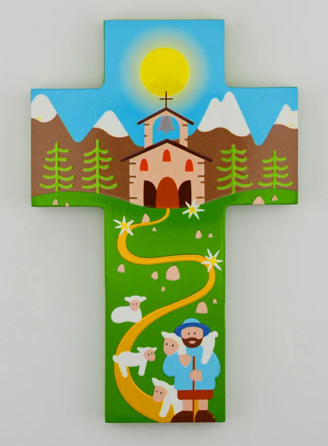 Houten Kinderkruis - De Goede Herder (pic 1)