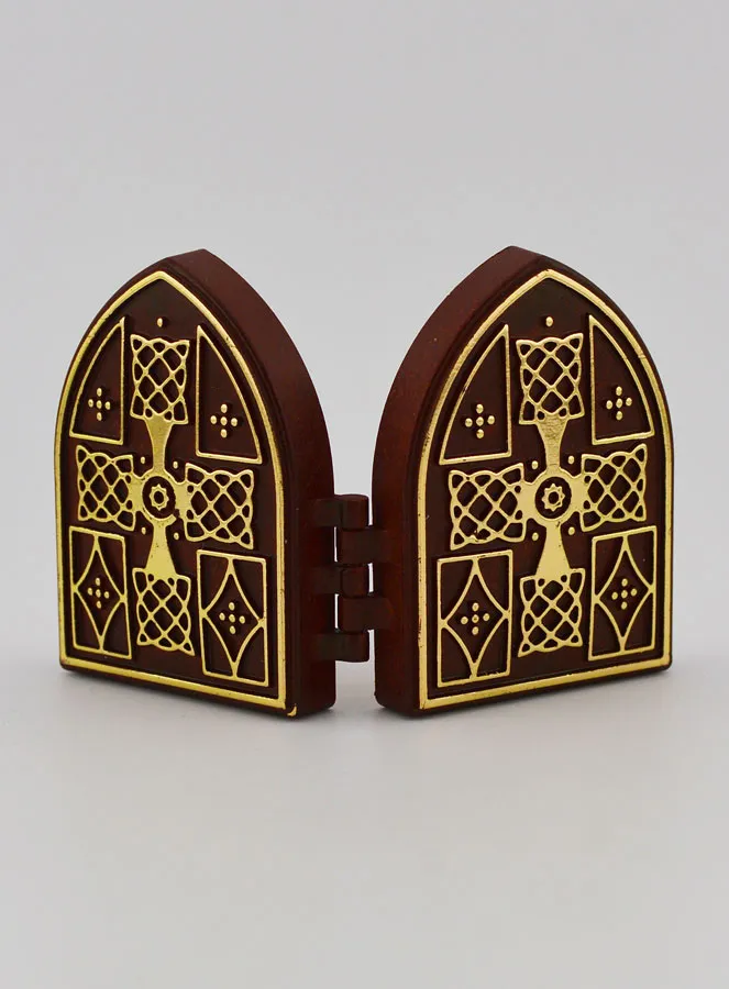 Mini Tweeluik Icoon - Christus Pantocrator en de Heilige Familie (pic 4)