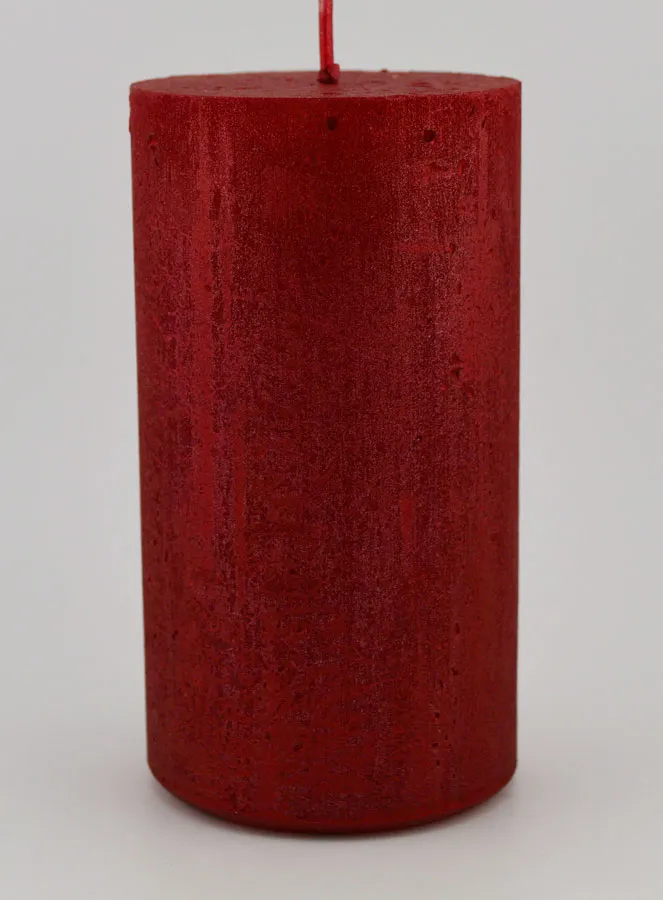 Moderne Decoratieve Kaars - Karmijn Rood (pic 1)