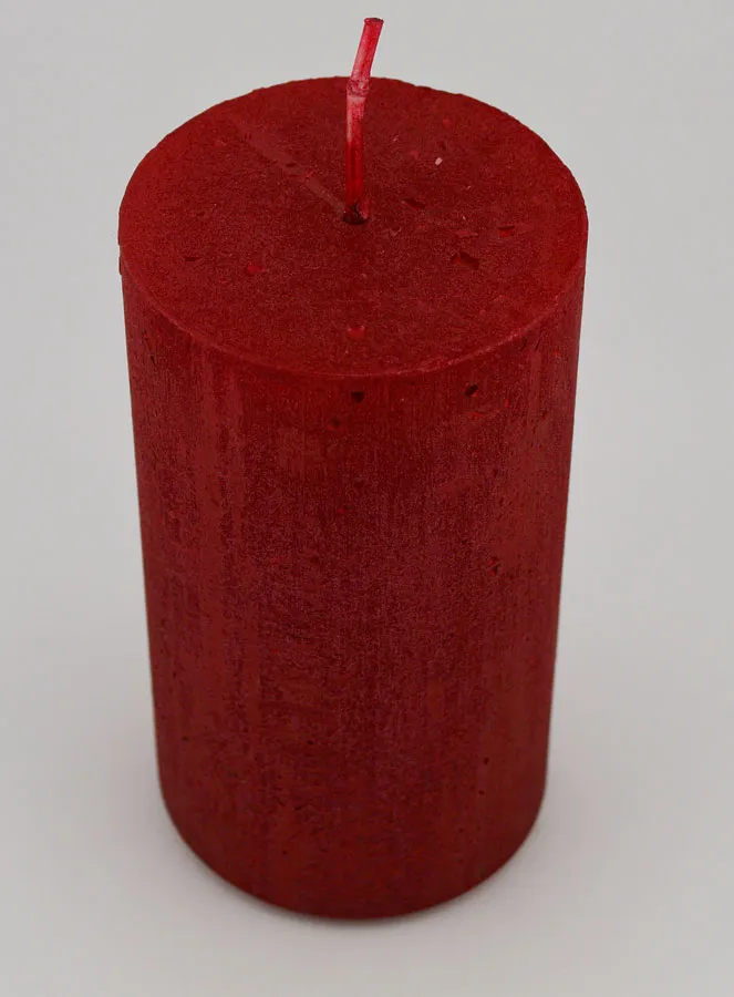 Moderne Decoratieve Kaars - Karmijn Rood (pic 2)