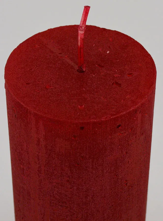 Moderne Decoratieve Kaars - Karmijn Rood (pic 4)