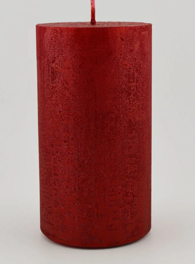 Moderne Kerstkaars - Karmijn Rood (pic 1)