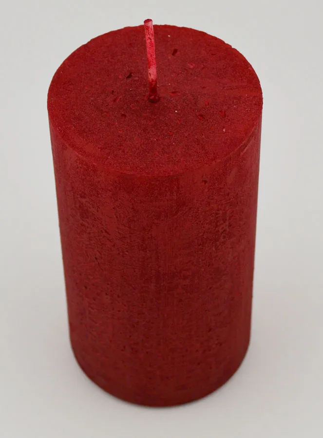 Moderne Kerstkaars - Karmijn Rood (pic 2)
