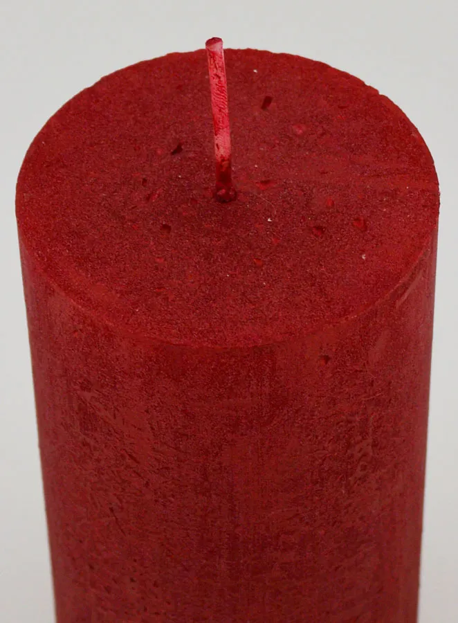 Moderne Kerstkaars - Karmijn Rood (pic 3)