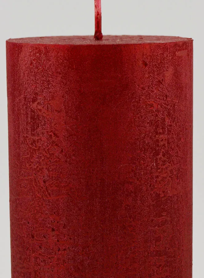 Moderne Kerstkaars - Karmijn Rood (pic 4)