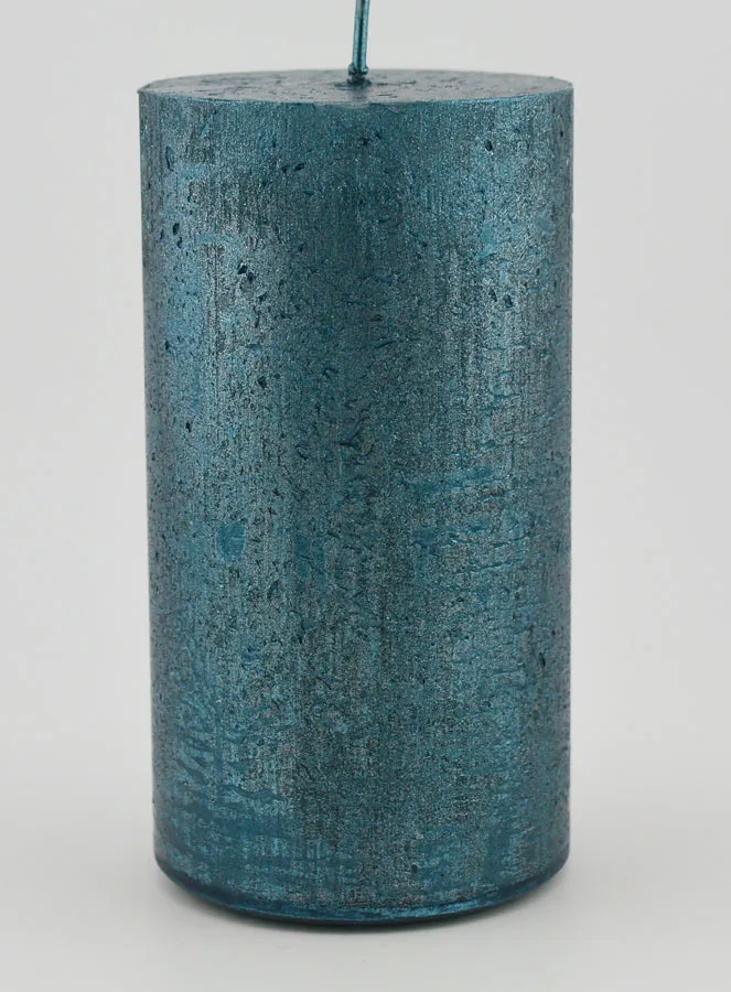 Moderne Kerstkaars - Blauwgroen (pic 1)