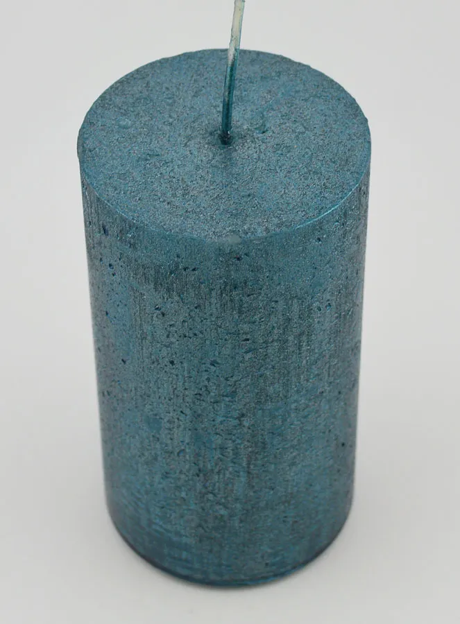 Moderne Kerstkaars - Blauwgroen (pic 2)