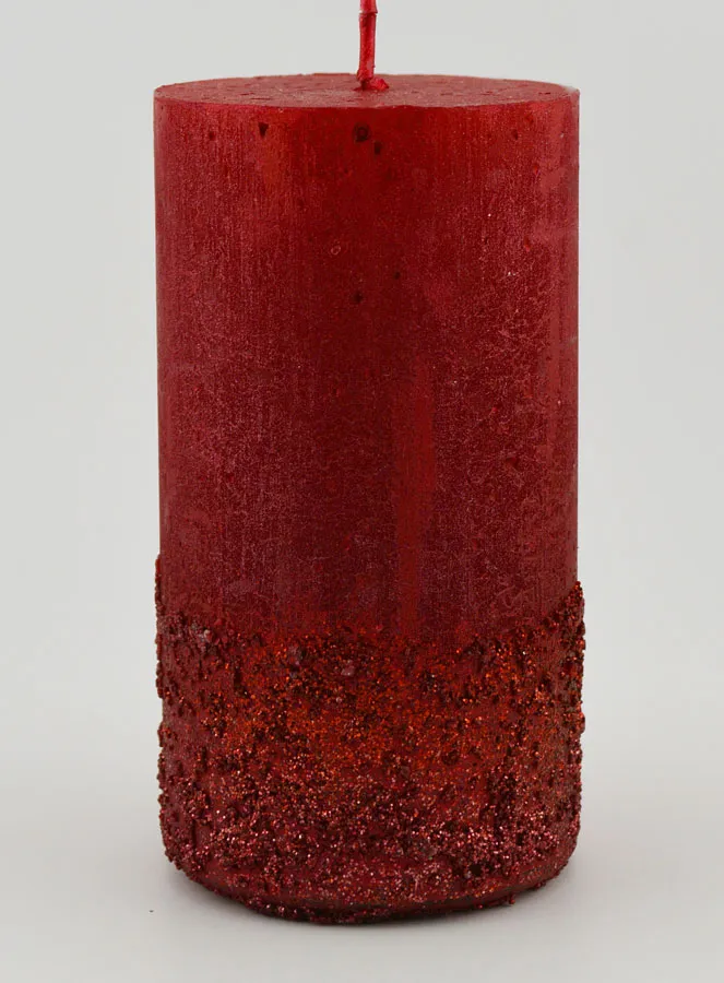 Kerstkaars met Reliëf - Rood (pic 1)