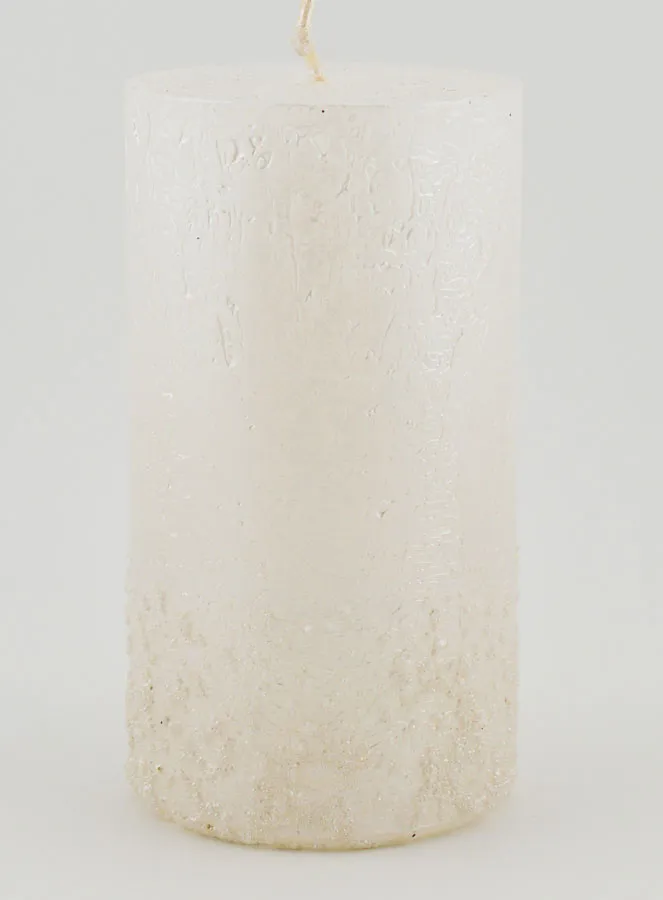 Kerstkaars met Reliëf – Parelwit (pic 1)