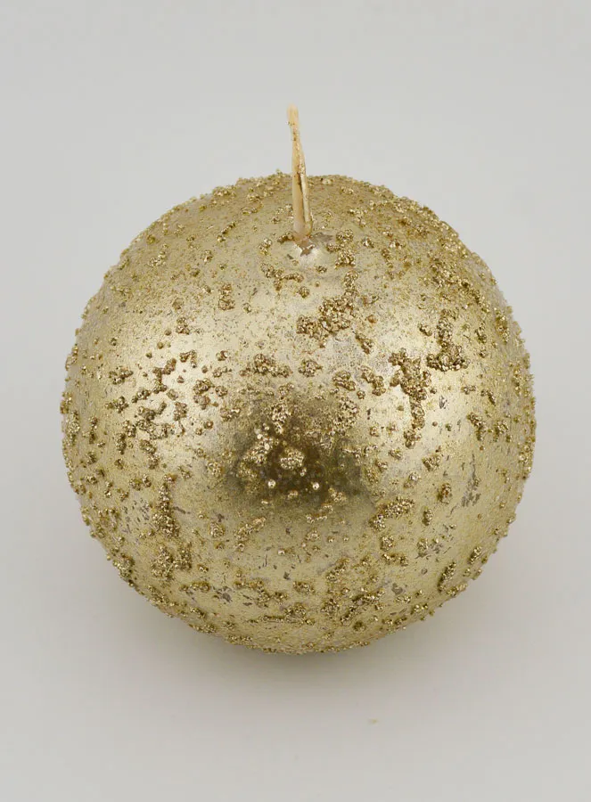 Decoratieve Bol Kaars met Glitters - Champagne (pic 2)