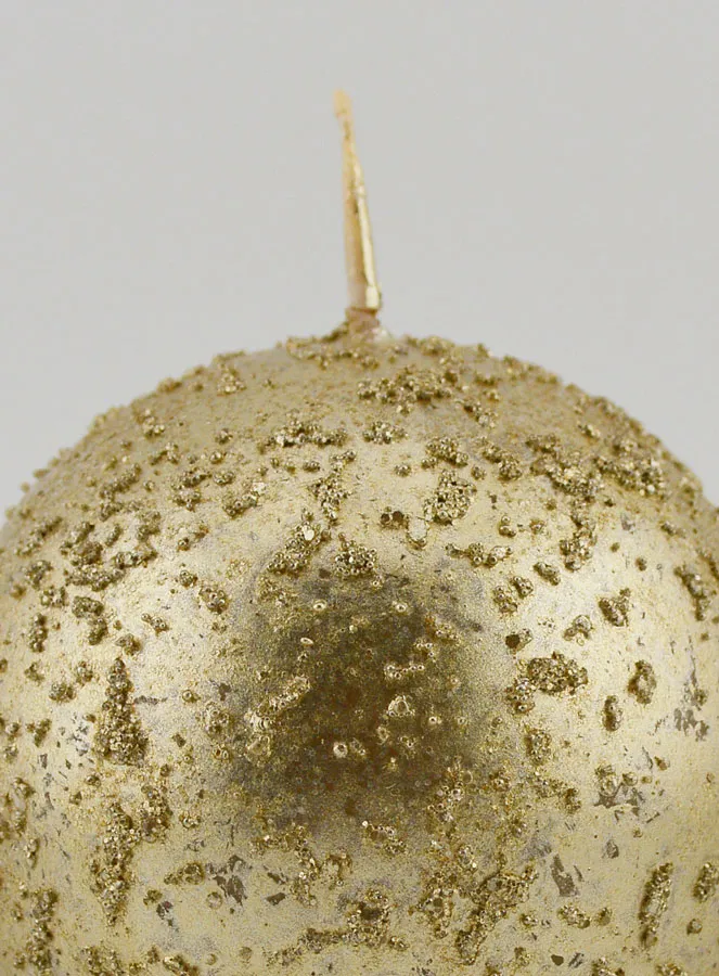 Decoratieve Bol Kaars met Glitters - Champagne (pic 3)