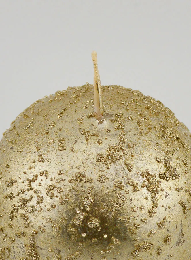 Decoratieve Bol Kaars met Glitters - Champagne (pic 4)