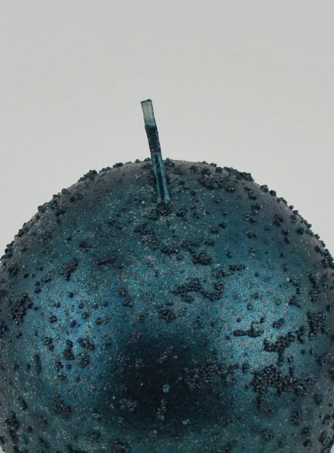 Decoratieve Kaars in Bolvorm met Glitter - Blauw-Groen (pic 4)