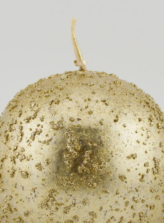 Kaars Kerstbal met Glitters - Champagne (pic 3)