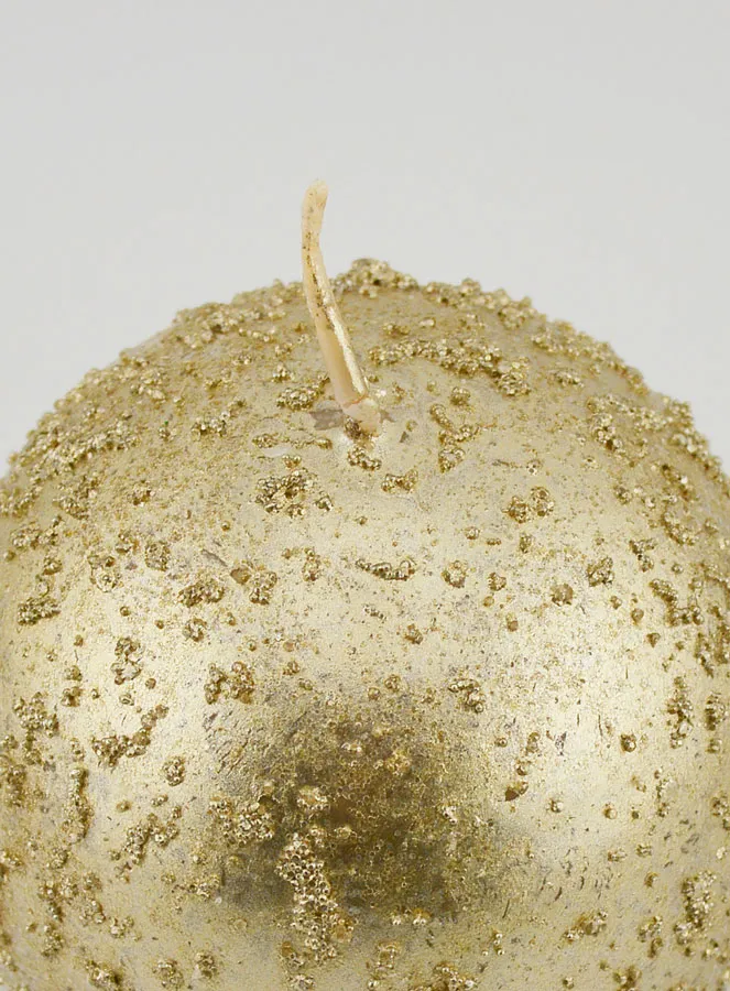 Kaars Kerstbal met Glitters - Champagne (pic 4)
