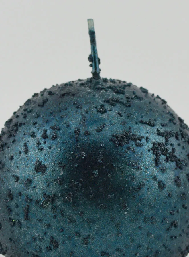 Kerstbal Bolkaars met Glitters - Blauwgroen (pic 3)