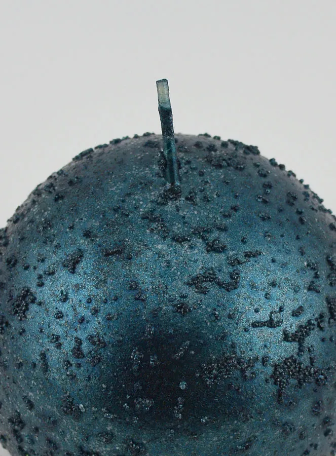 Kerstbal Bolkaars met Glitters - Blauwgroen (pic 4)