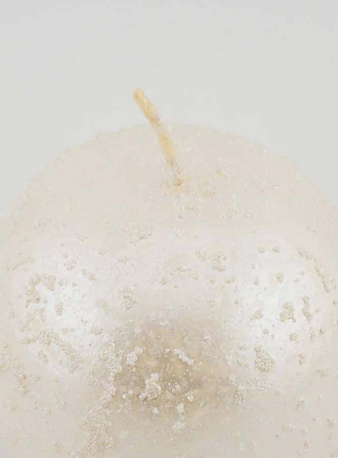 Kerstbalkaars met Glitters - Parel Wit (pic 4)