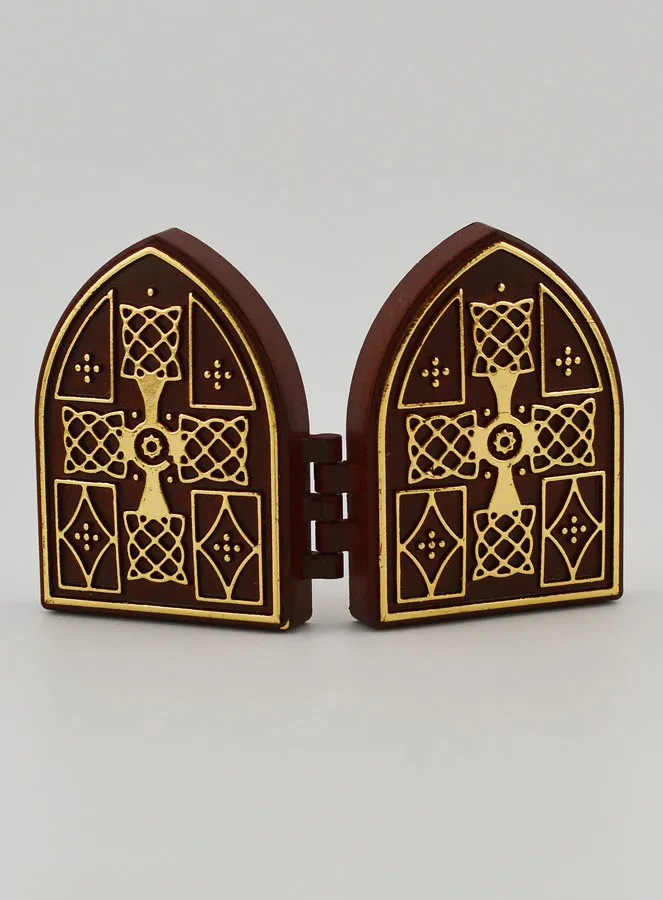 Klein Tweeluik Icoon - Christus Pantocrator en de Heilige Familie (pic 4)