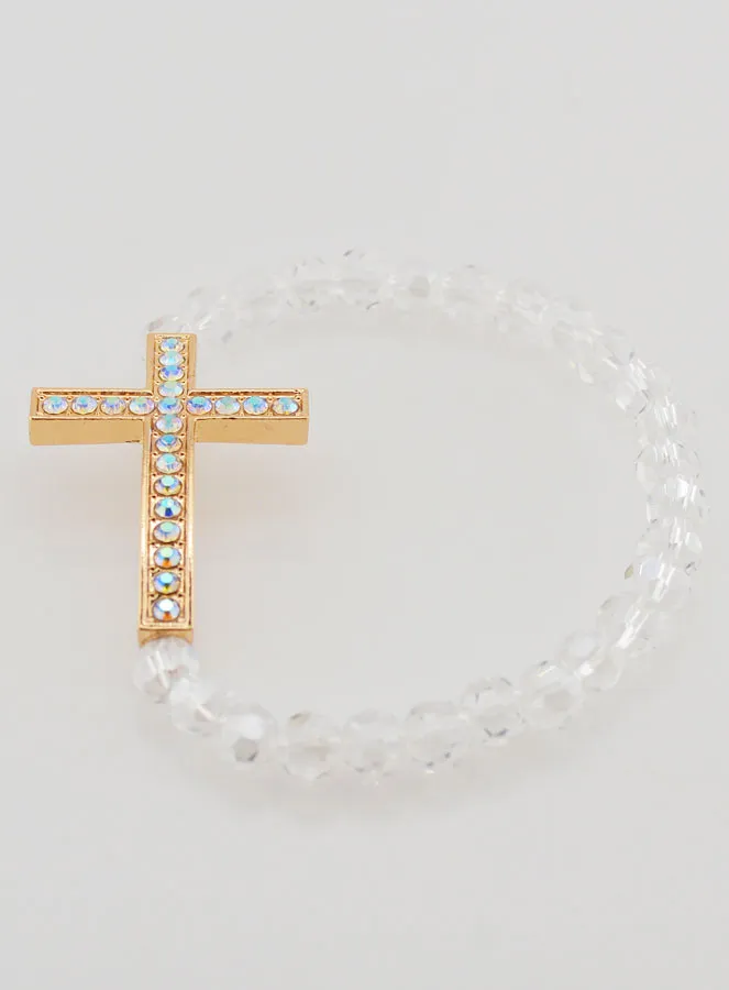Armband met Kruisje en Strass (pic 2)