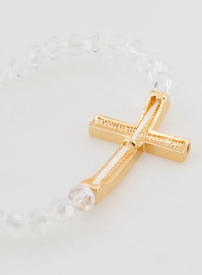 Armband met Kruisje en Strass (pic 4)