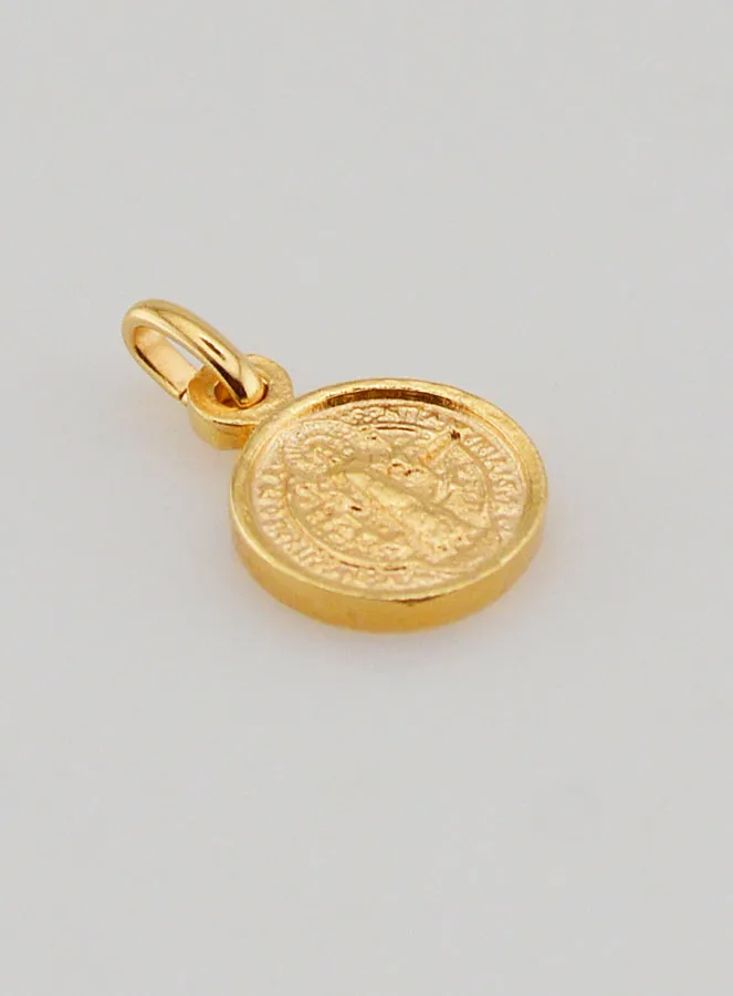 Vergulde Medaille van Sint Benedictus - 10mm (pic 4)