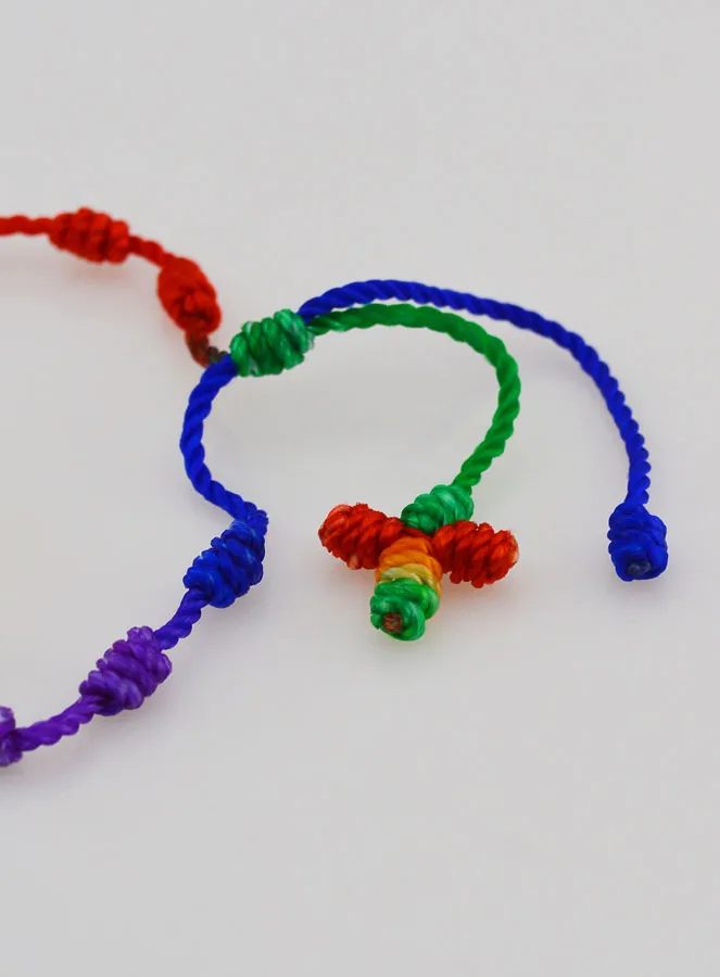 Armband Tientje Bont Koord (pic 3)