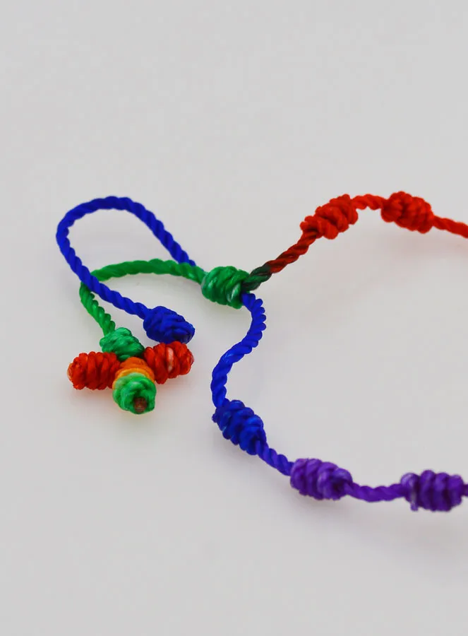 Armband Tientje Bont Koord (pic 4)