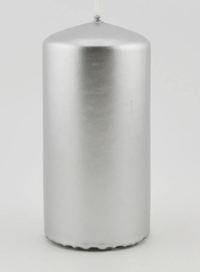 Metallic Kerstkaars - Zilver (pic 1)