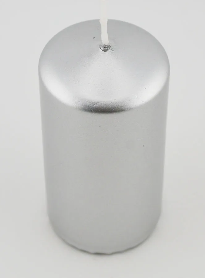 Metallic Kerstkaars - Zilver (pic 2)