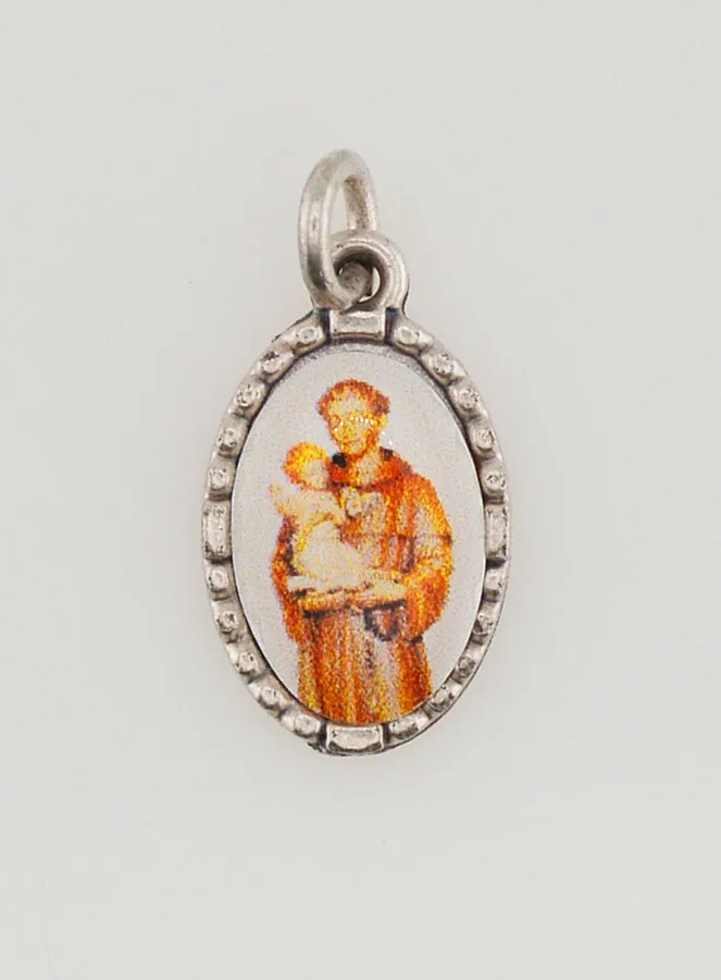 Medaillon met Gedraaide Rand 15mm - Heilige Benedictus (pic 1)
