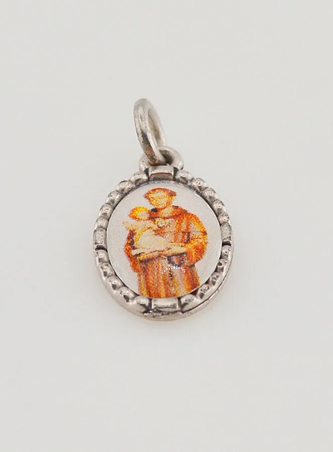 Medaillon met Gedraaide Rand 15mm - Heilige Benedictus (pic 2)