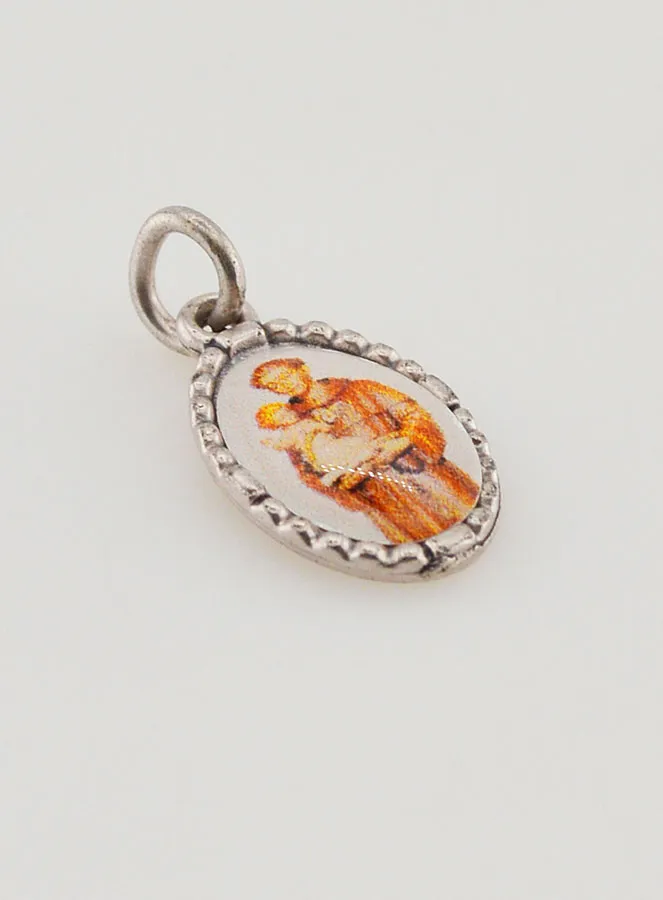 Medaillon met Gedraaide Rand 15mm - Heilige Benedictus (pic 3)