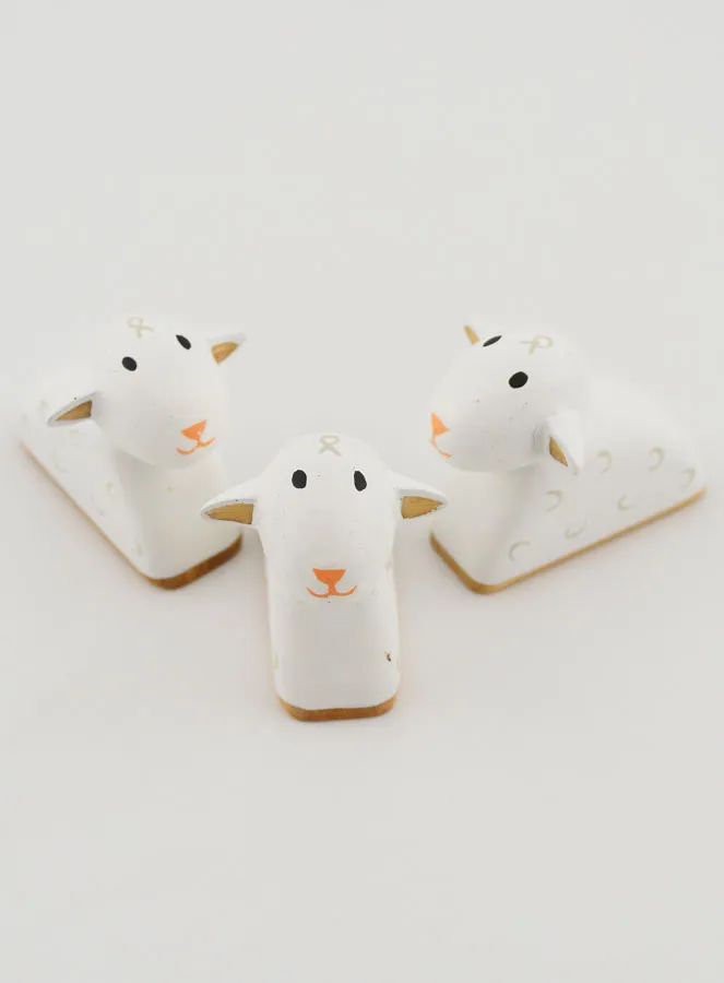 Kerststal - 3 Schapen 4 cm (pic 4)