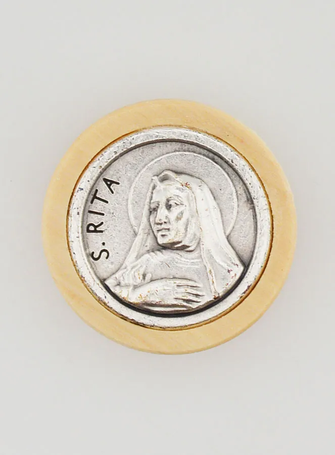 Auto Badge Magneet Heilige Rita - 22mm (pic 1)